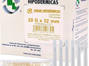 AGUJAS HIPODERMICAS 20 X32 AMARILLA