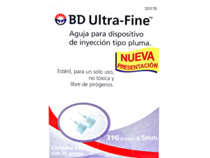 AGUJA BD ULTRAFINE 31GX5M