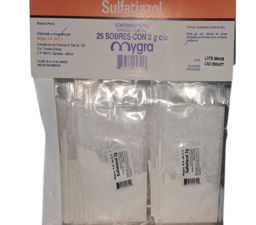 SULFATIAZOL EN POLVO 25 SOBRES 2GR