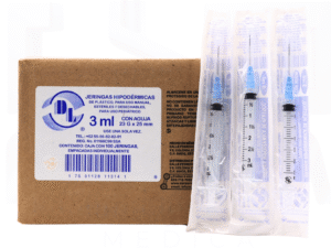 Jeringa DL 3ml 23x25 c/5