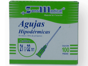 Caja Aguja Hipodérmica Verde 21x32